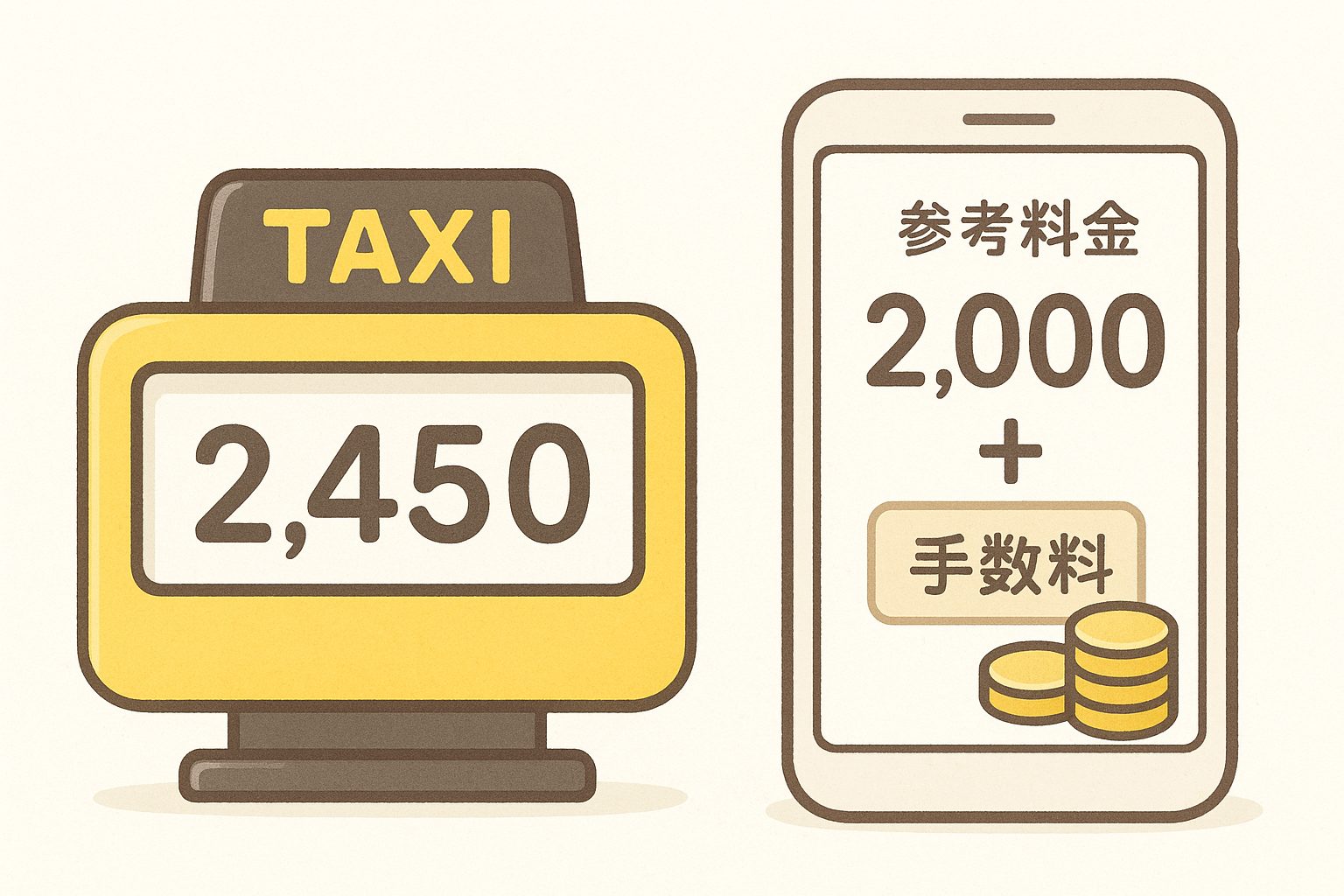 メーター運賃と手数料のズレをチェック