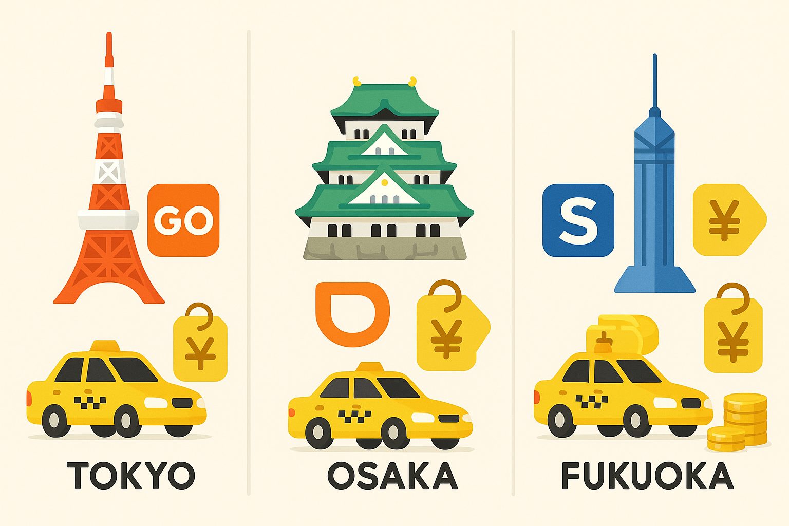 他アプリ比較：東京・大阪・福岡最安は？