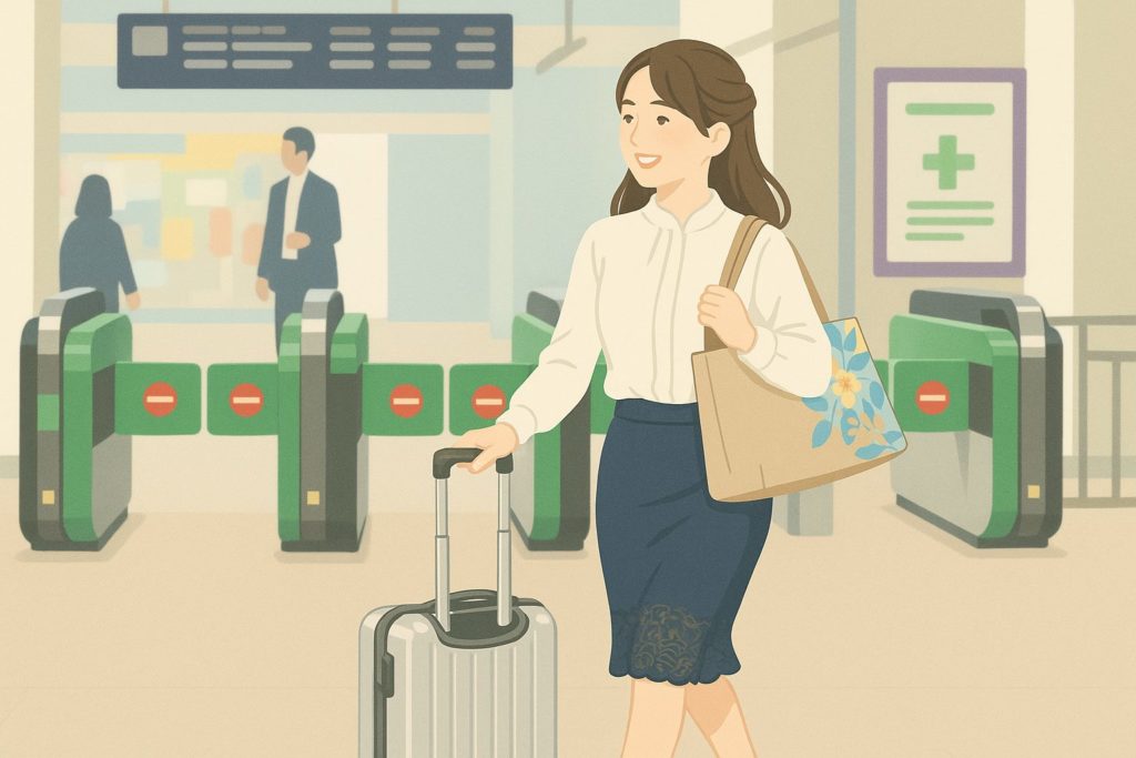 電車にキャリーケースを持ち込むには