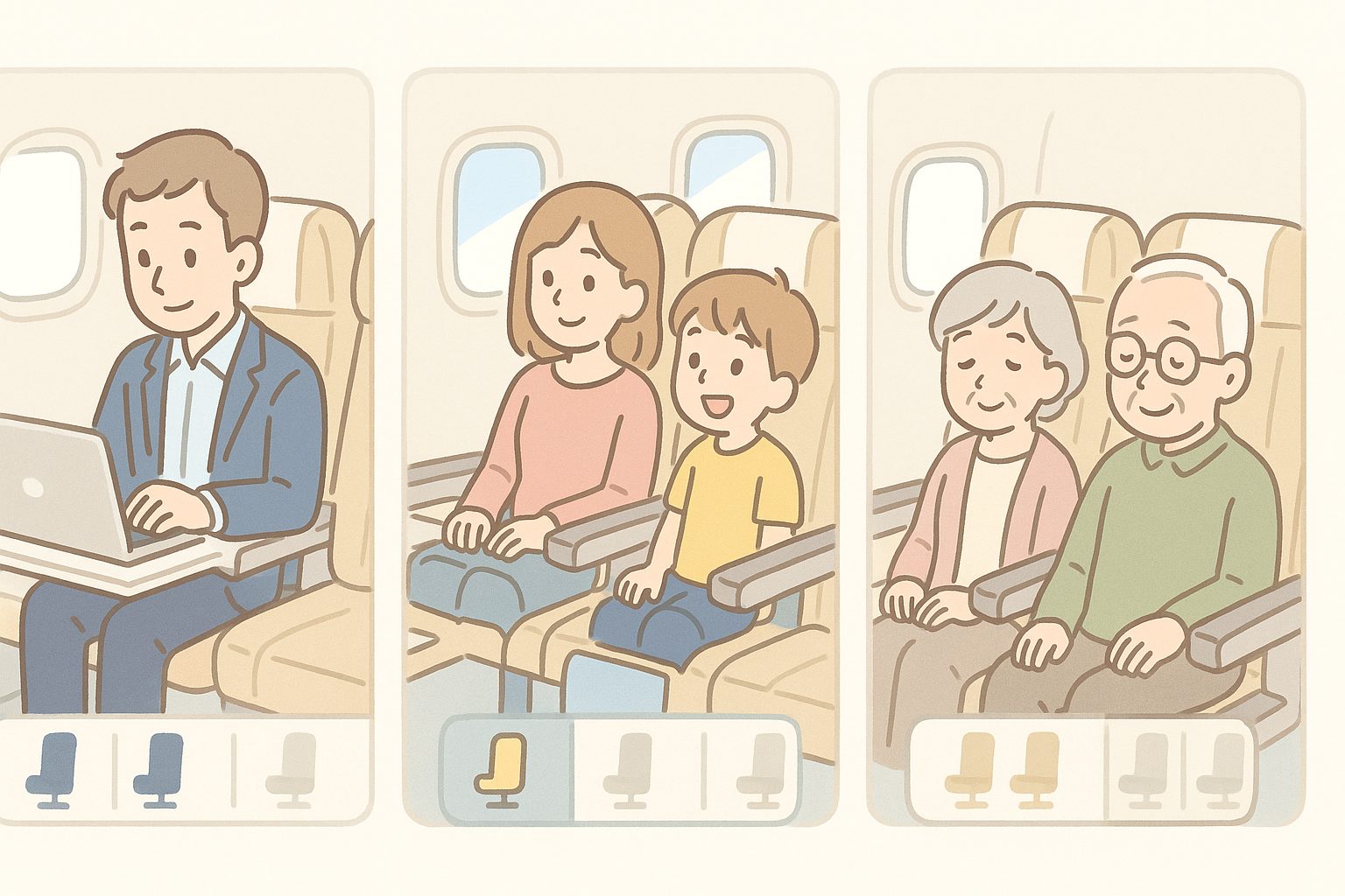 シーン別・最適な座席の早見表