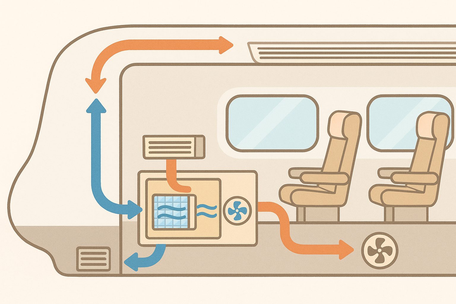 新幹線のエアコンの仕組みを図で理解