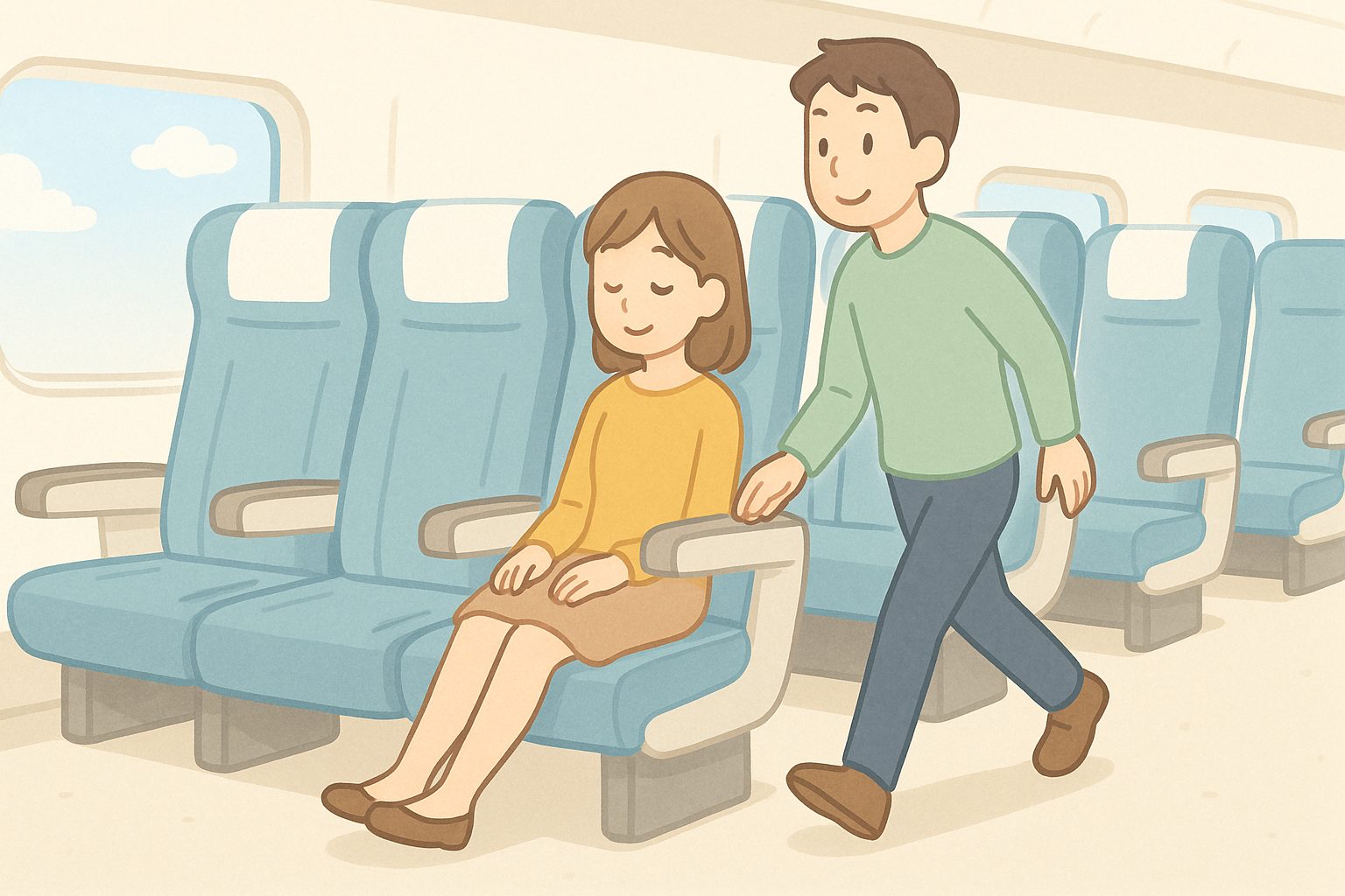 通路側 C・D席の便利さ